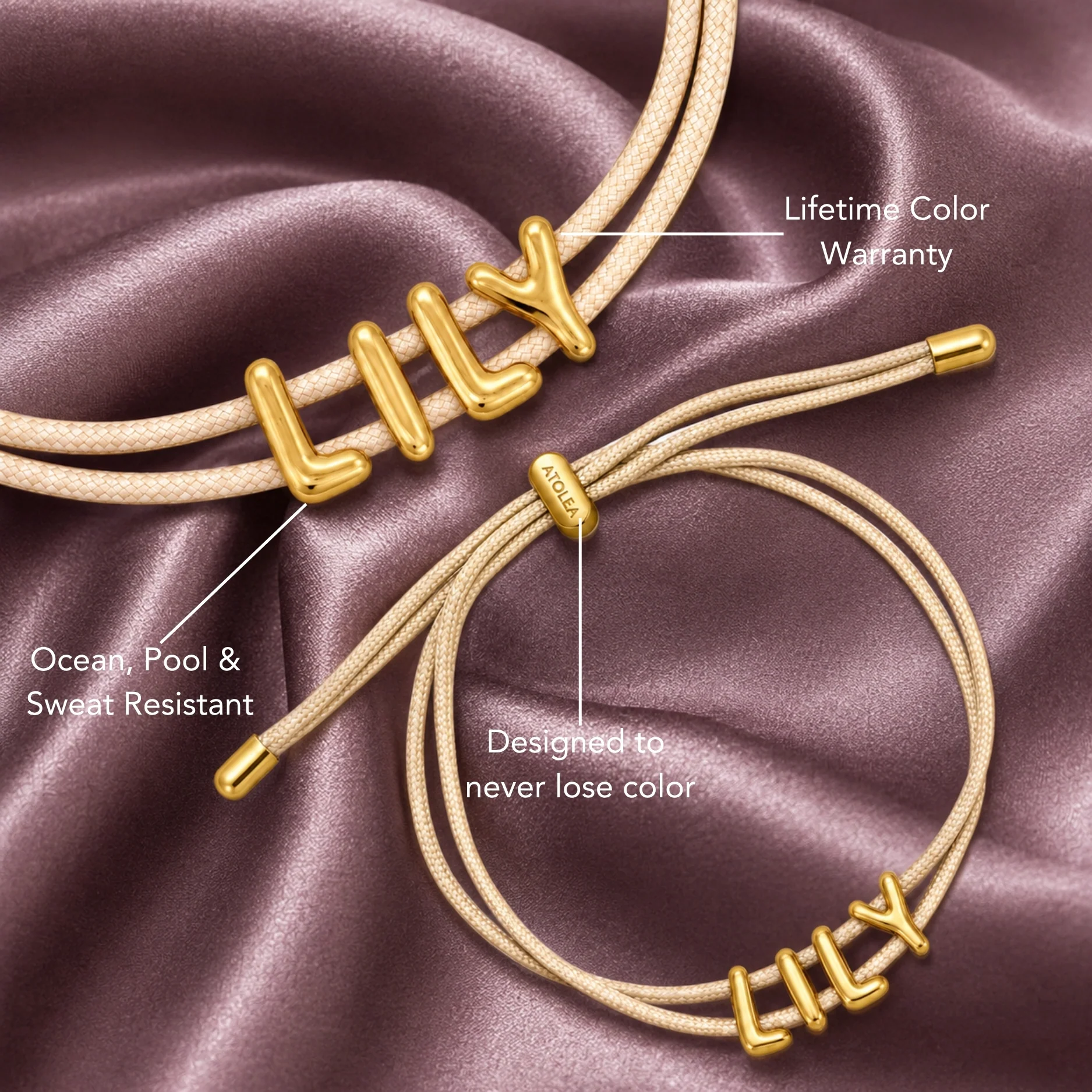 Bubble Name Bracelet - Image 8