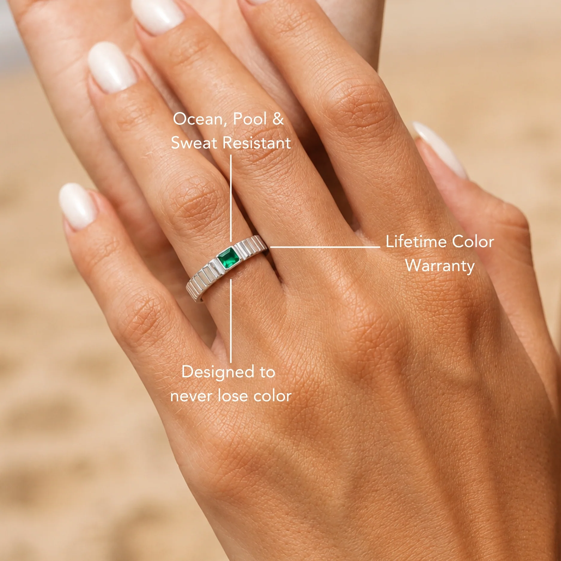 Chunky Emerald Ring - Image 9