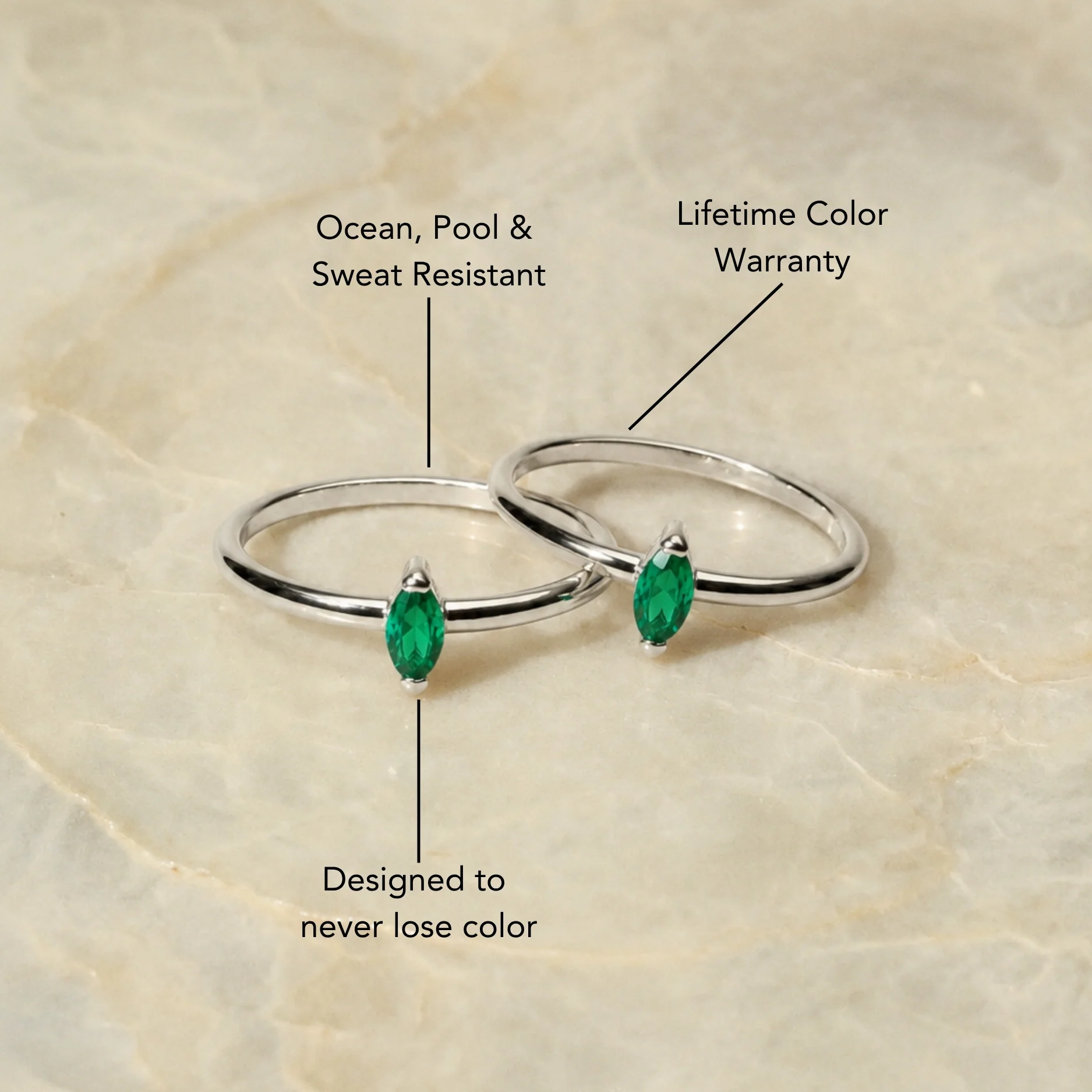Dainty Emerald Ring - Image 9