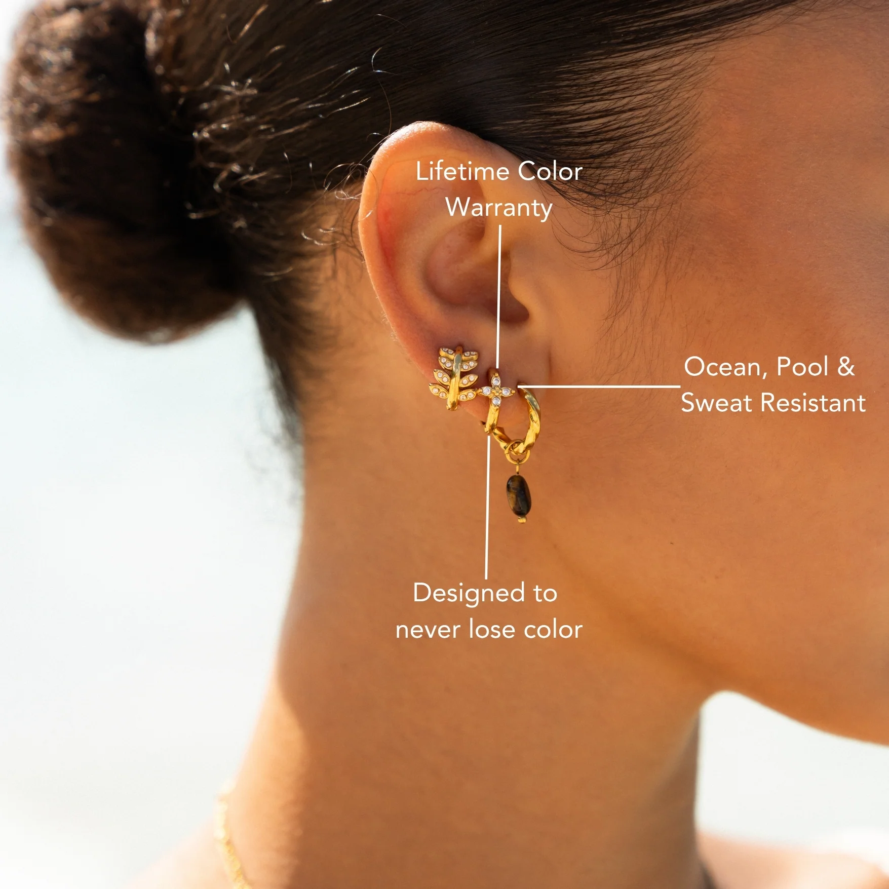 Daisy Hoops Earrings - Image 5