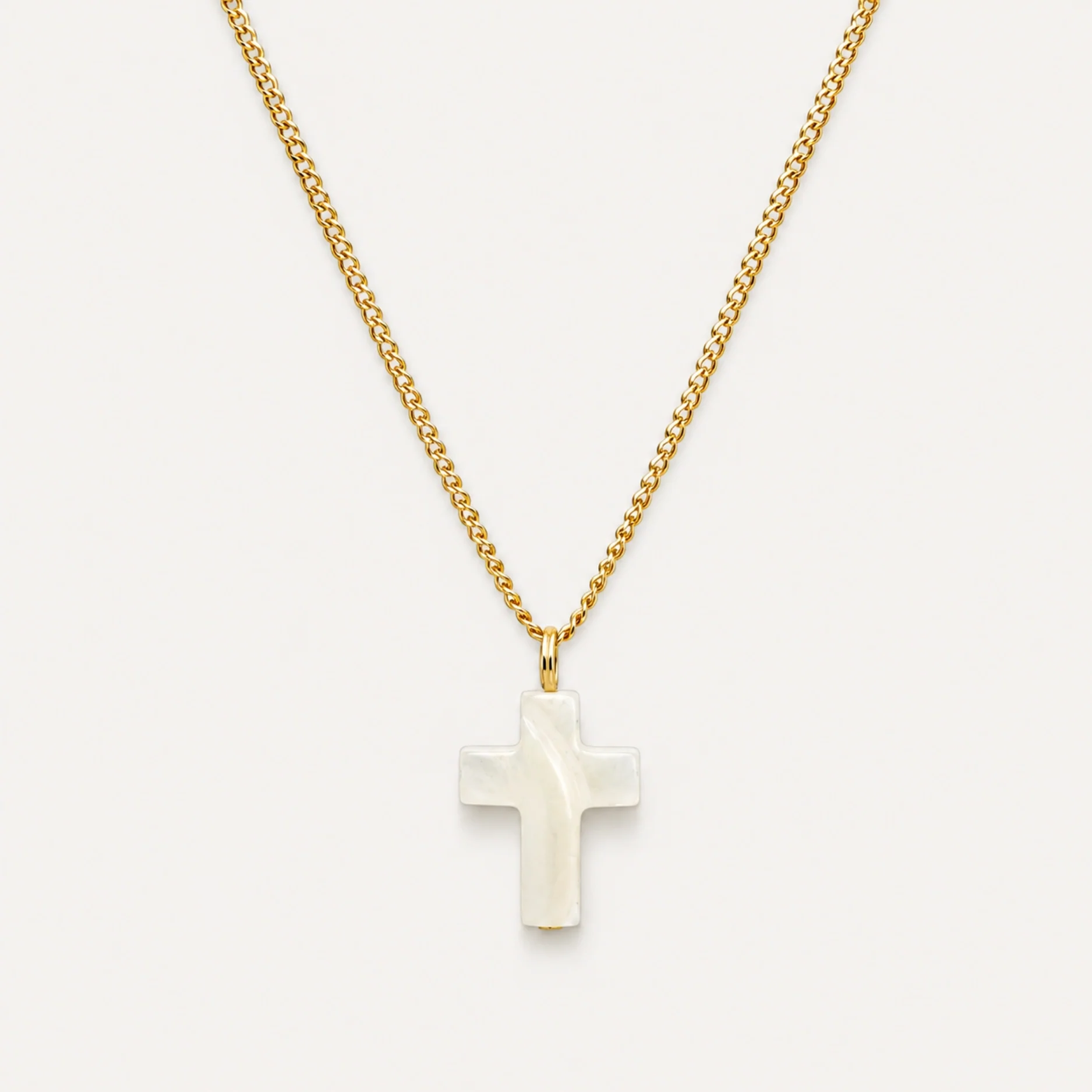 Mother of Pearl Cross Necklace - Image 2