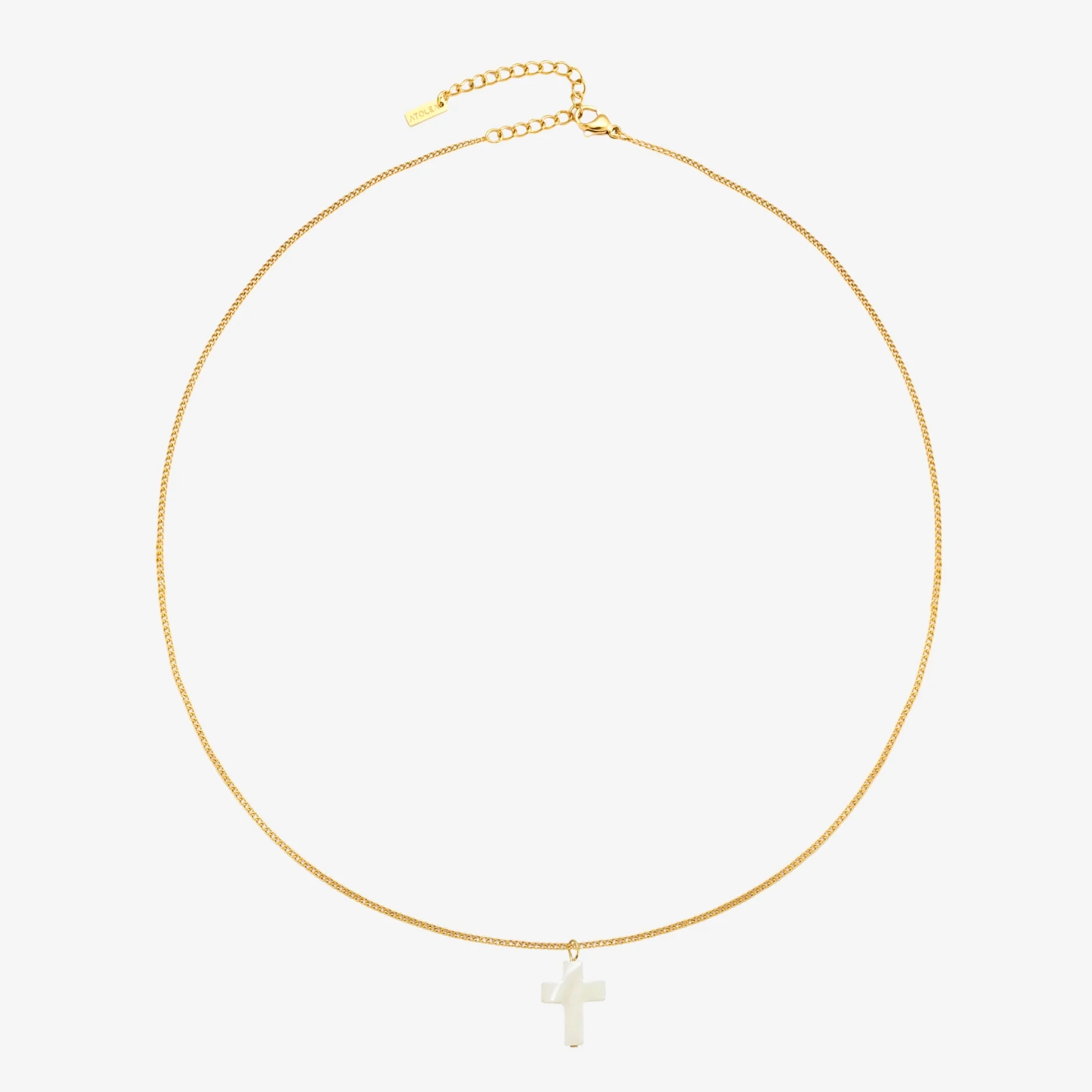 Mother of Pearl Cross Necklace - Image 5