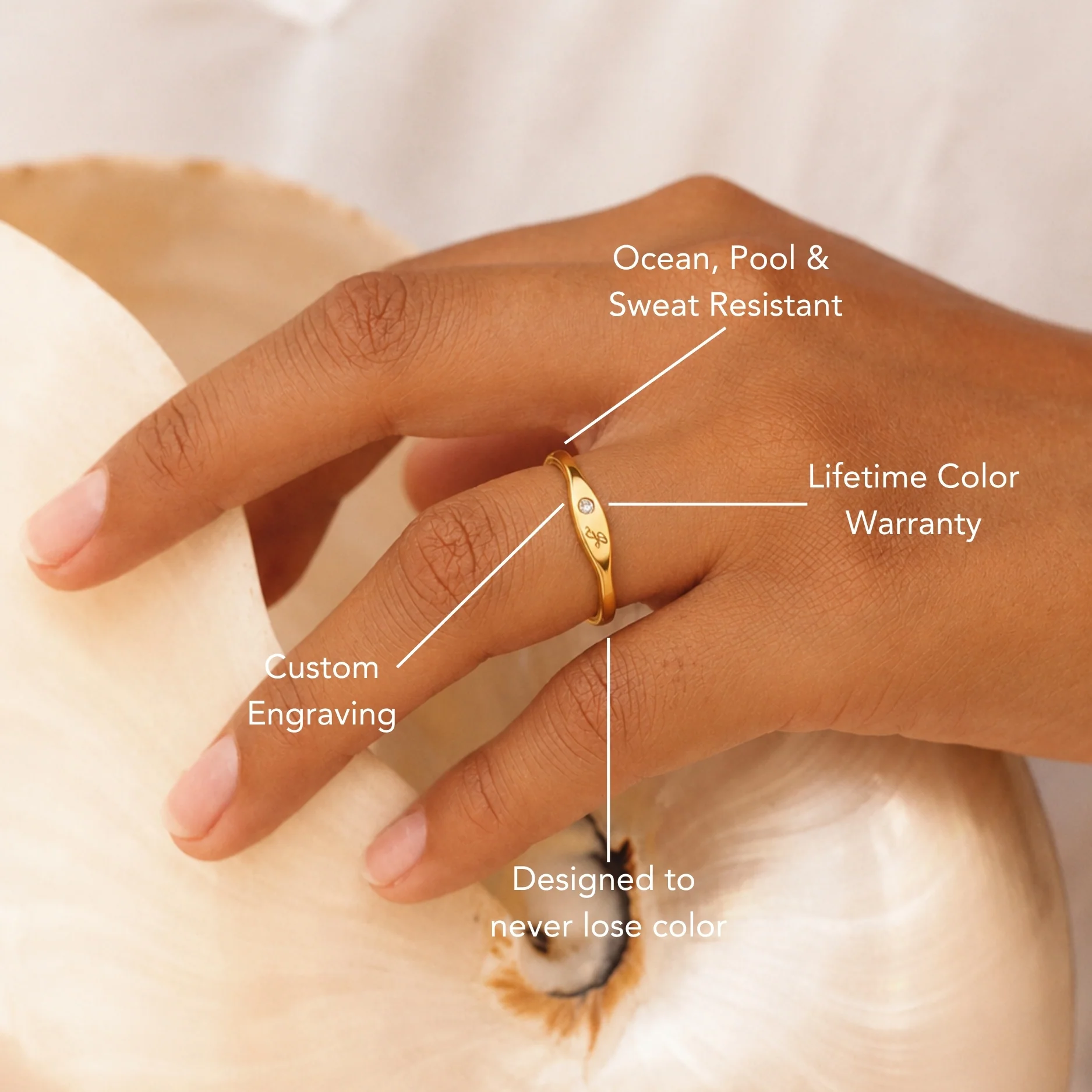 One-Initial Crystal Ring - Image 4