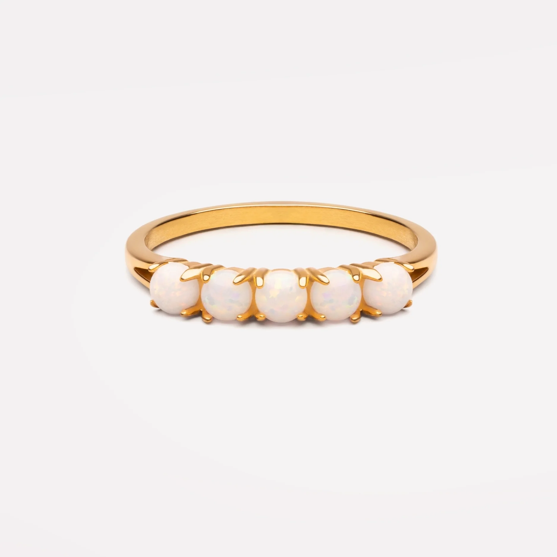Opal Band Ring