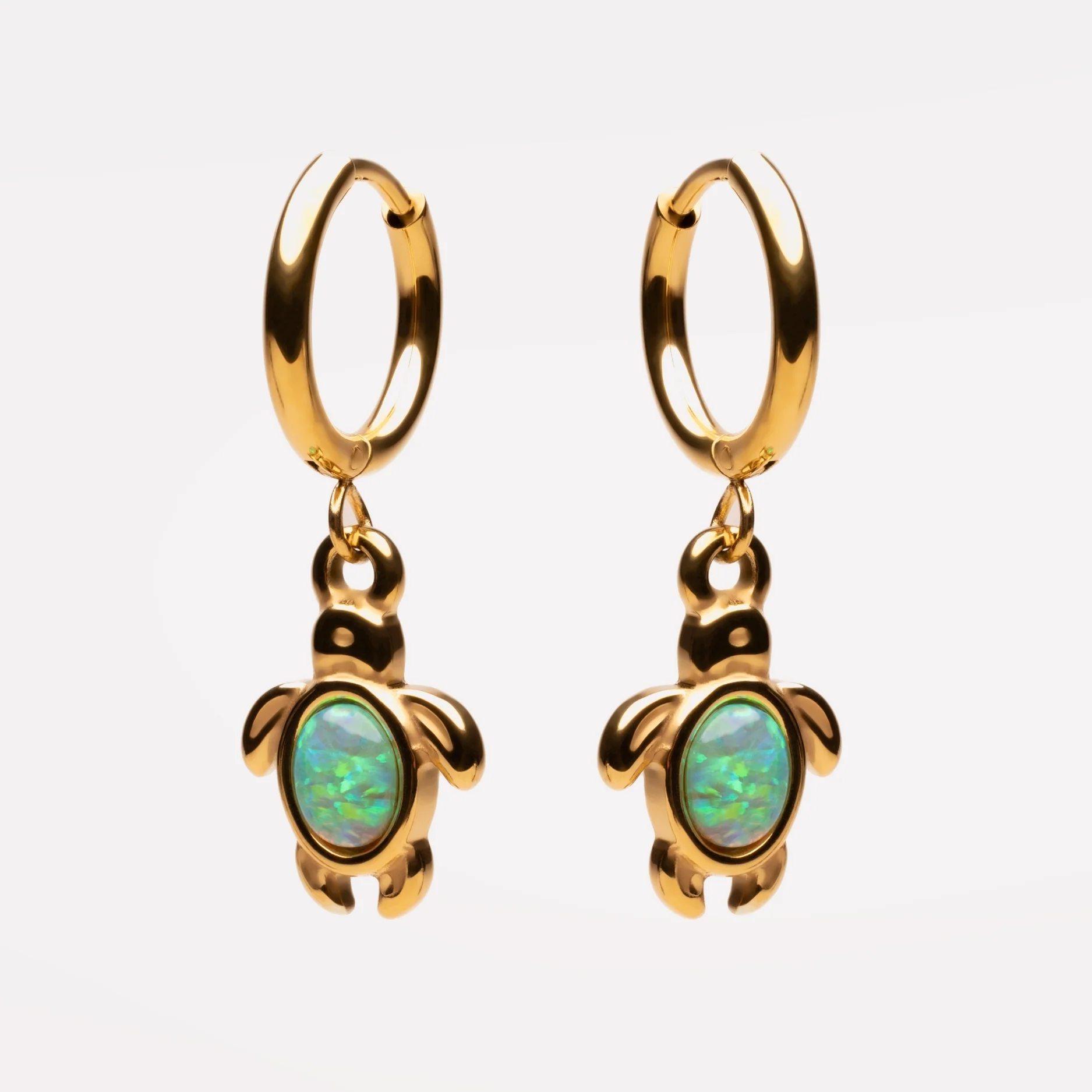 Opal Turtle Hoops - Image 2