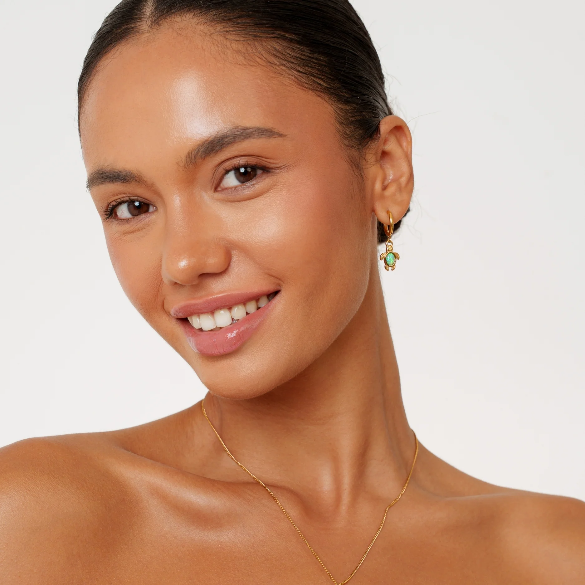 Opal Turtle Hoops - Image 3