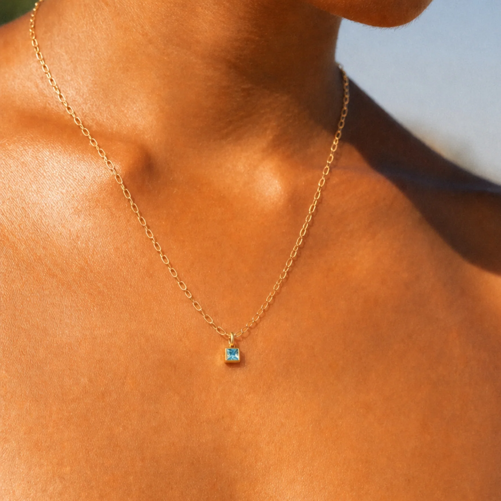 Paperclip Birthstone Necklace - Image 13
