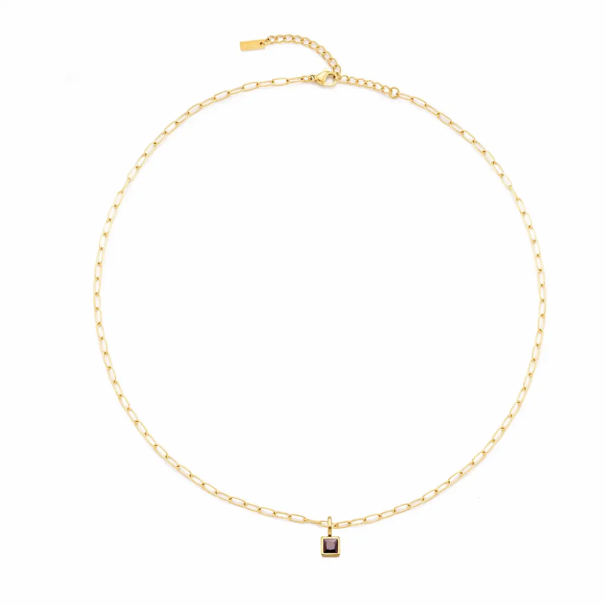 Paperclip Birthstone Necklace - Image 14