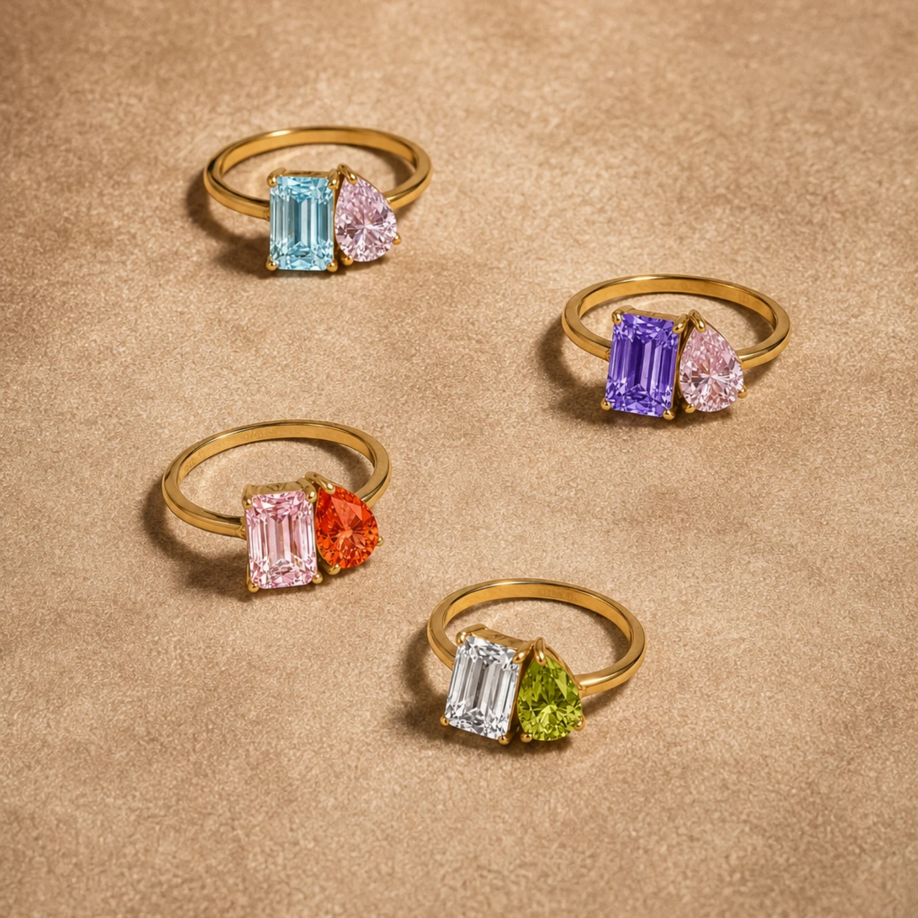 Toi et Moi Birthstone Ring - Image 12