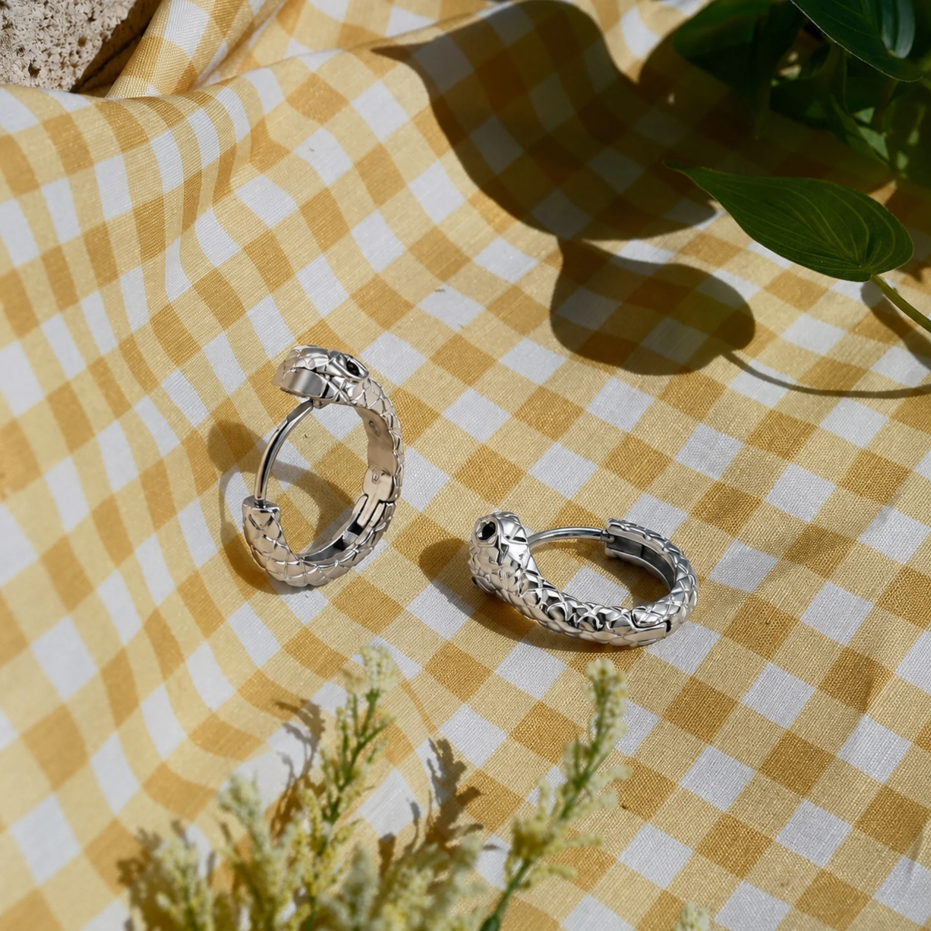 Snake Hoops Earrings - Image 10