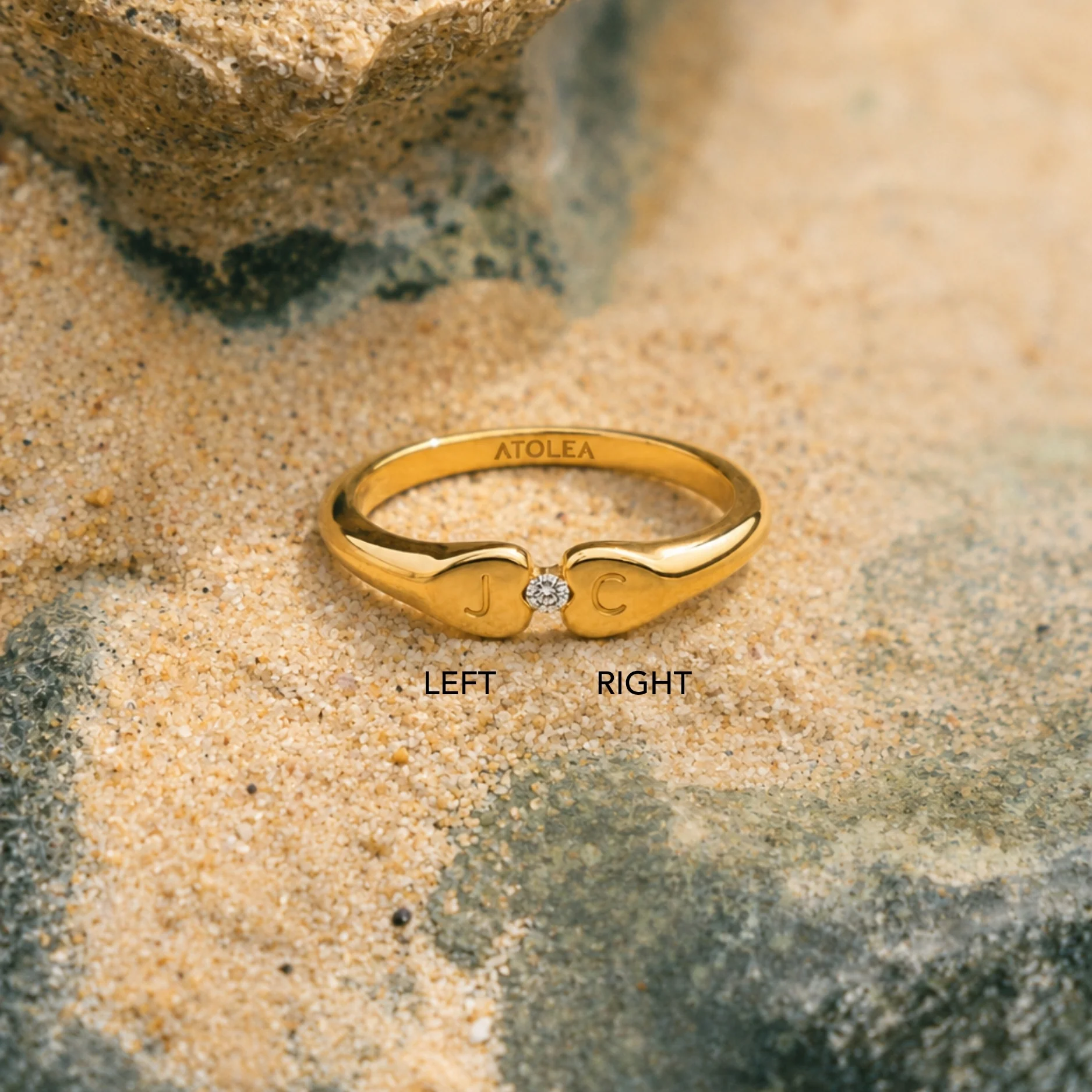 Two-Initial Crystal Ring - Image 5